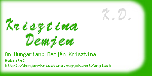 krisztina demjen business card